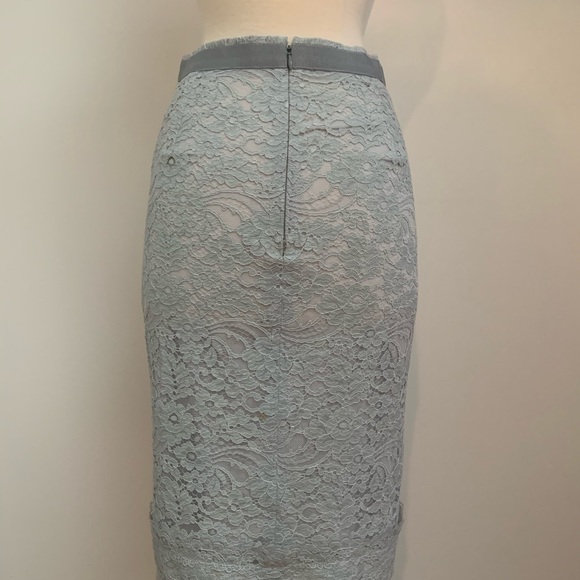 Dolce & Gabbana Baby Blue Scalloped Ruched Lace Skirt Rare Runway - Picture 8 of 8